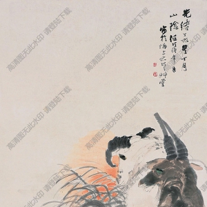 清 任伯年《三羊開泰圖》國畫高清大圖下載
