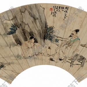 清 任伯年《扇面人物》國畫高清大圖下載