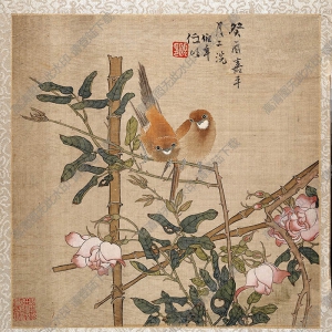 清 任頤《花鳥冊(cè)頁》國畫高清大圖下載