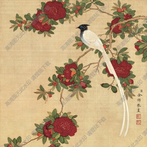 《余摯花鳥(niǎo)》國(guó)畫(huà)高清大圖下載