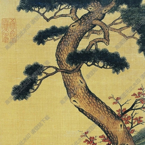 郎世寧_雙獅圖_高清大圖下載