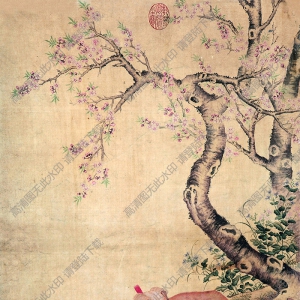 郎世寧_臥犬圖_國(guó)畫(huà)高清大圖下載