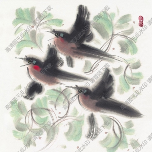 韓美林《燕子》國(guó)畫(huà)高清大圖下載