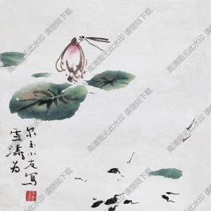 黃胄《八開(kāi)冊(cè)頁(yè)》-4國(guó)畫(huà)高清大圖下載