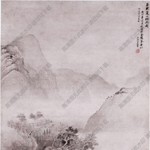 王翚 夏山煙雨圖 國(guó)畫高清大圖下載
