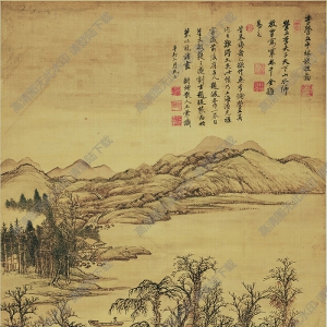 王翬 仿李營(yíng)丘平林散牧 國(guó)畫高清大圖下載