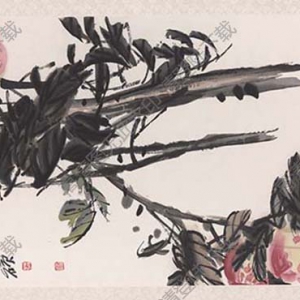 吳昌碩 國畫《三千年結寶》高清大圖下載