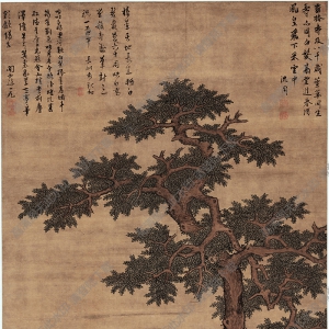 沈周 田椿萱圖 國畫高清大圖下載