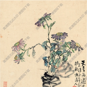清 李鱓《花卉冊(cè)十二開》-5 國(guó)畫高清大圖下載