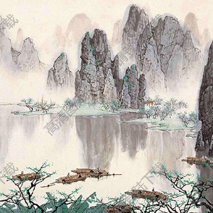 白雪石_名畫_漓江一曲千峰秀_高清大圖下載