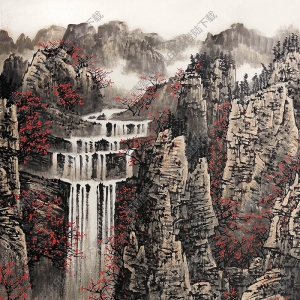 白雪石_名畫_太行金秋_高清大圖下載