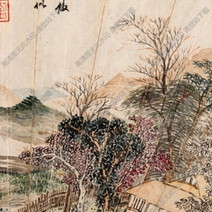 清 王鑒《仿惠崇筆意扇面》國(guó)畫(huà)高清大圖下載