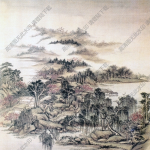 清 王鑒《仿宋元山水圖》-4國(guó)畫(huà)高清大圖下載