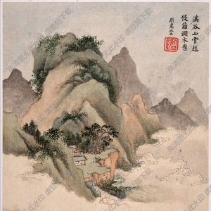 清 王鑒《山水清音圖》-5國(guó)畫(huà)高清大圖下載