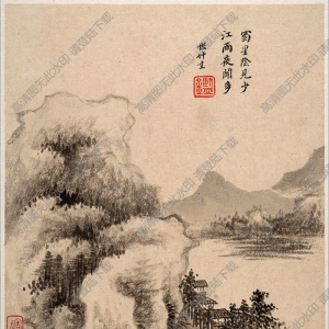 清 王鑒《山水清音圖》-9國(guó)畫(huà)高清大圖下載