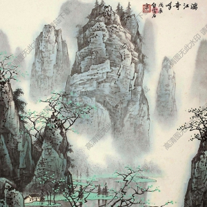 白雪石國畫_漓江奇峰_高清大圖下載