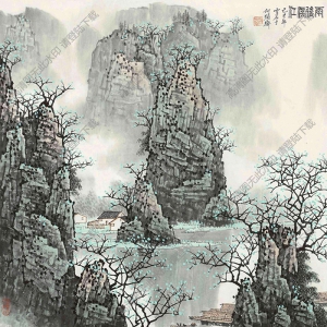 白雪石國畫_雨后漓江_高清大圖下載