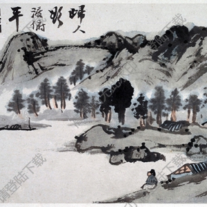 清 石濤《山水圖冊》-3國畫高清大圖下載