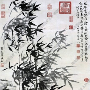 清 石濤 王原祁《蘭竹合作圖》國(guó)畫(huà)高清大圖下載