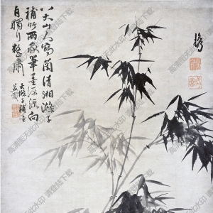 清 石濤 朱耷《蘭竹圖》國(guó)畫(huà)高清大圖下載