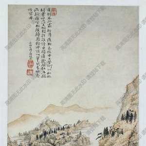 清 石濤《對(duì)菊?qǐng)D》國(guó)畫(huà)高清大圖下載