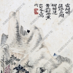 清 石濤《山水》-9國(guó)畫高清大圖下載