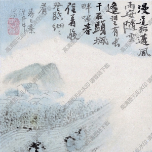 清 石濤《山水圖》-1國畫高清大圖下載