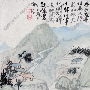 清 石濤《山水圖》-2國畫高清大圖下載