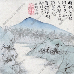 清 石濤《山水圖》-8國畫高清大圖下載