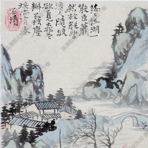 清 石濤《山水圖》-9國畫高清大圖下載
