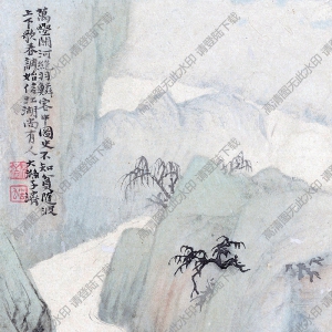 清 石濤《山水圖》-10國畫高清大圖下載