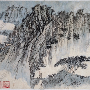 清 石濤《山水圖冊》-7國畫高清大圖下載