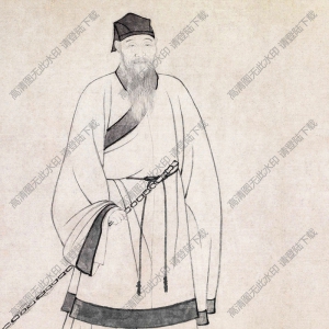 元 倪瓚 王繹《楊竹西小像》國(guó)畫(huà)高清大圖下載