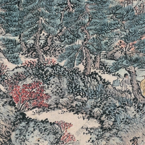 元 王蒙《太白山圖-畫芯》國(guó)畫高清大圖下載
