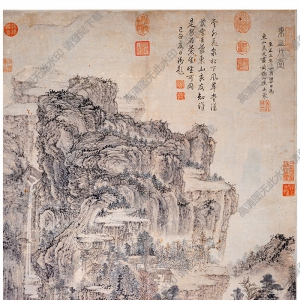 元 王蒙《東山草堂》國(guó)畫高清大圖下載