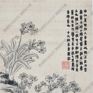 清 金農(nóng)《花卉》-14國(guó)畫(huà)高清大圖下載