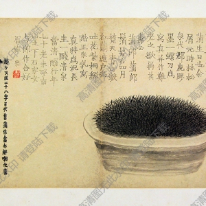 清 金農(nóng)《花卉圖》-10國(guó)畫(huà)高清大圖下載