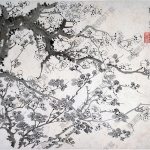 清 金農(nóng)《梅花圖》-1國(guó)畫(huà)高清大圖下載