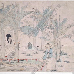 清 金農(nóng)《玉川先生煎茶圖》國(guó)畫(huà)高清大圖下載