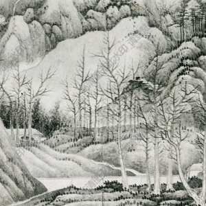 清 龔賢《山水》-5國(guó)畫(huà)高清大圖下載