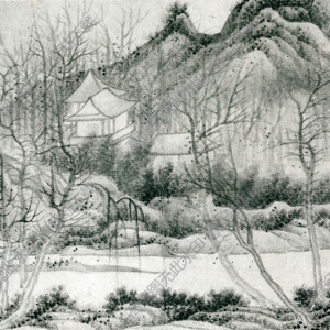 清 龔賢《山水》-9國(guó)畫(huà)高清大圖下載