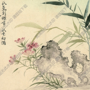 清 惲南田《洛陽(yáng)花》國(guó)畫高清大圖下載