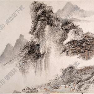 清 惲壽平《山水冊大都會》-10國畫高清大圖下載