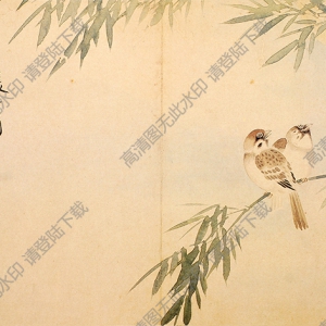 清 惲壽平《雙清圖》國畫高清大圖下載