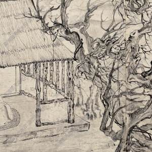 明 唐寅《悟陽子春養(yǎng)性圖》國畫高清大圖下載