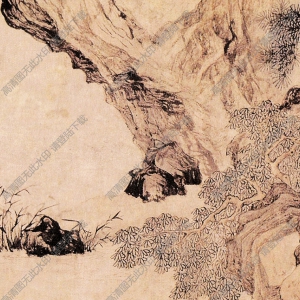 明 唐寅《野亭靄瑞圖》國畫高清大圖下載