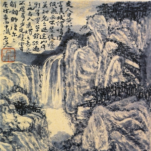 清  髡殘《山水冊(cè)頁》-10國畫高清大圖下載