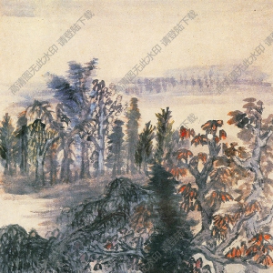 清  髡殘《山水冊(cè)頁》-12國畫高清大圖下載