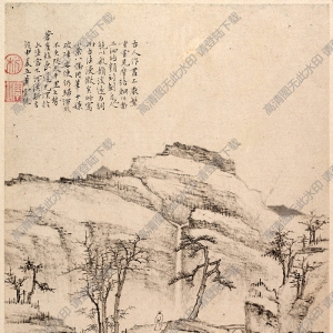 清  蕭云從《山水冊(cè)頁(yè)》-6國(guó)畫高清大圖下載