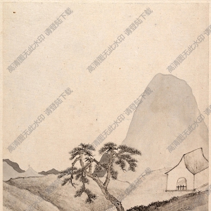 清  蕭云從《山水冊(cè)頁(yè)》-8國(guó)畫高清大圖下載